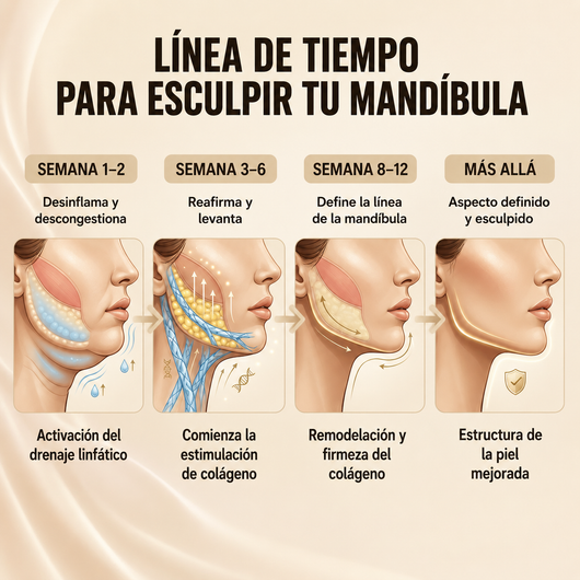 Banda esculpidora de colágeno — La mandíbula que querías sin cirugía ni inyecciones